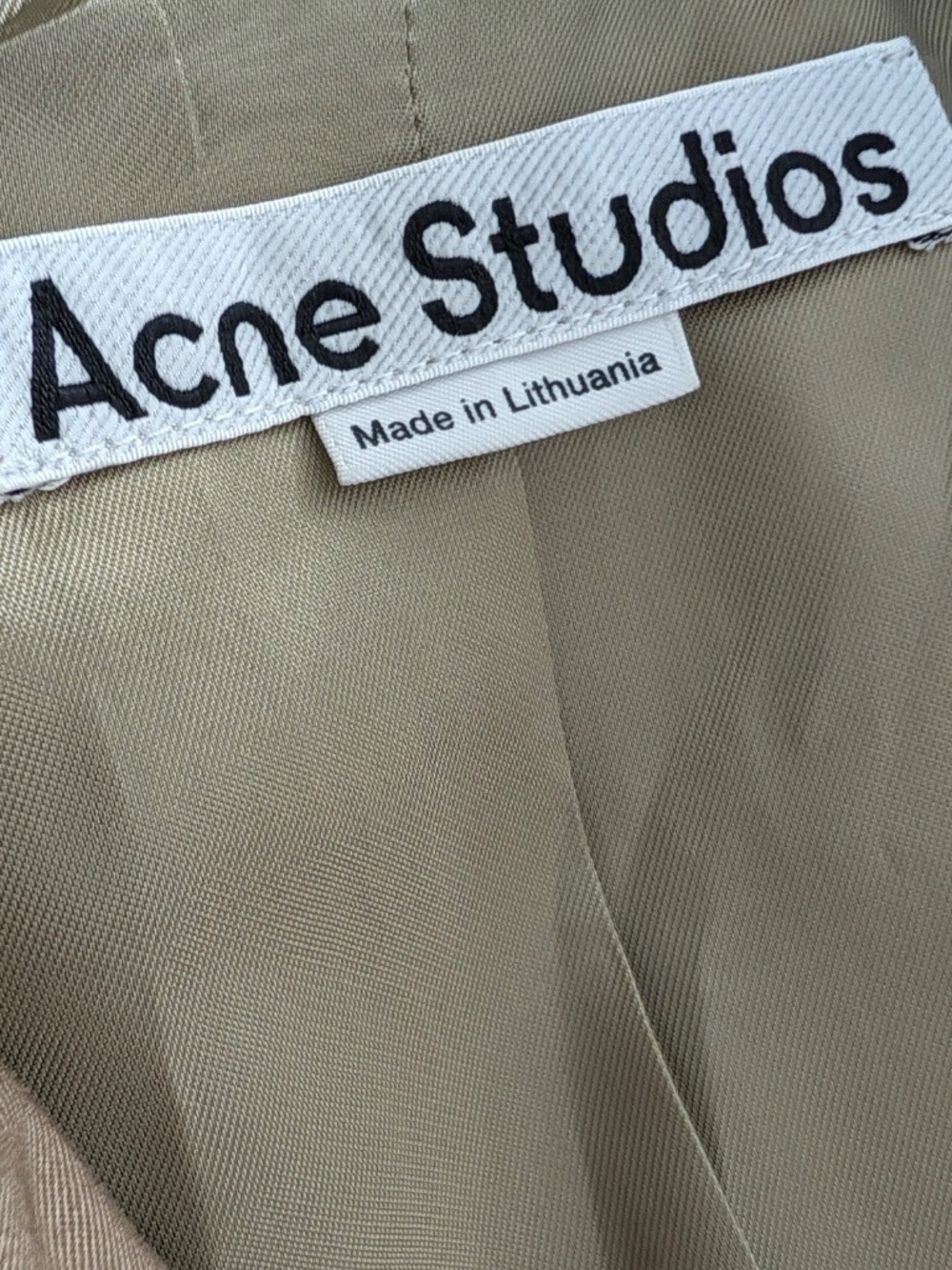 Acne Studios Odande Double Breasted Belted Trench Coat FR 34 US 2 Cold Beige NWT - Picture 5 of 15